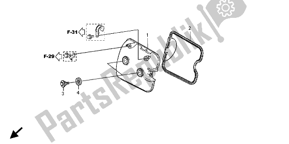 Todas las partes para Cubierta De Tapa De Cilindro de Honda SH 300A 2012