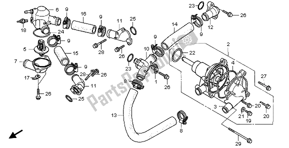 Tutte le parti per il Pompa Dell'acqua E Tubo Dell'acqua del Honda RVF 750R 1996