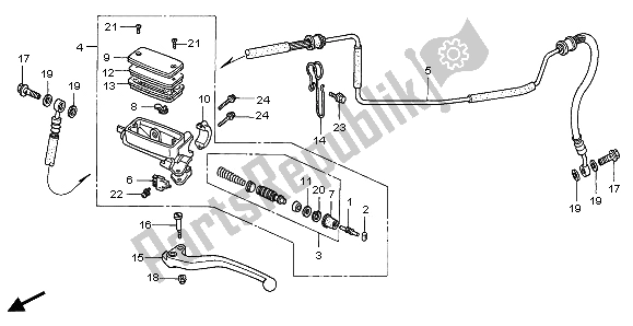 Todas las partes para Cilindro Maestro Del Embrague de Honda CBR 1000F 1995