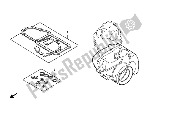 All parts for the Eop-2 Gasket Kit B of the Honda CRF 450X 2012