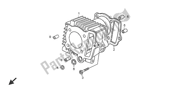 Wszystkie części do Cylinder Honda CRF 70F 2005