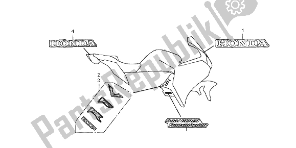 Todas las partes para Raya Y Marca de Honda VFR 1200F 2012