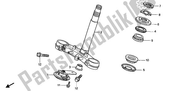 Todas las partes para Vástago De Dirección de Honda CBR 900 RR 1993