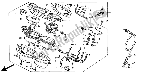 Todas as partes de Metro (kmh) do Honda NSR 125R 2000