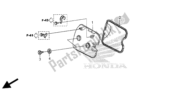 Tutte le parti per il Coperchio Della Testata del Honda SH 300A 2013