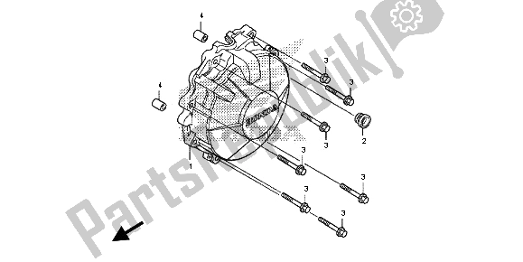 All parts for the Generator Cover of the Honda CB 600F Hornet 2013