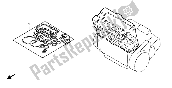 All parts for the Eop-1 Gasket Kit A of the Honda CBR 1000 RA 2009