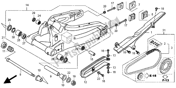 Tutte le parti per il Forcellone del Honda CBR 600 RA 2012