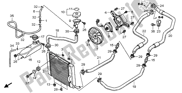 All parts for the Radiator of the Honda NSS 250S 2008