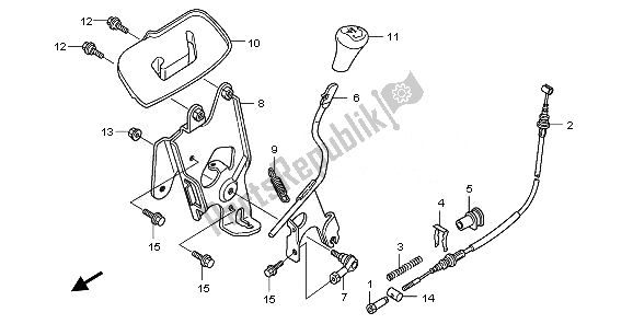 All parts for the Select Lever of the Honda TRX 420 FA Fourtrax Rancher AT 2011