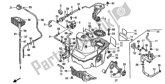 Wszystkie części do Zbiornik Paliwa Honda ST 1100A 1992