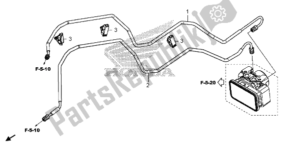 Wszystkie części do Przewód Hamulcowy Honda CBR 500 RA 2013