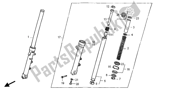 Todas las partes para Tenedor Frontal de Honda CB 750F2 2001