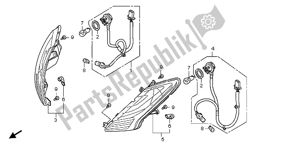 All parts for the Winker of the Honda SH 125 2011