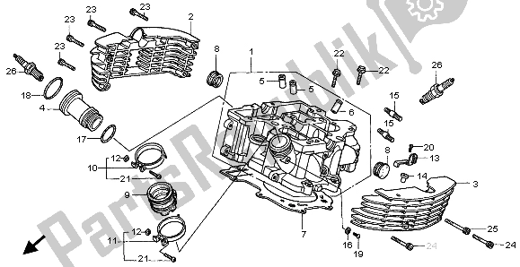 Todas las partes para Culata (trasera) de Honda VT 1100C3 1999