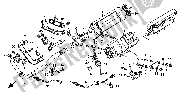 Todas las partes para Silenciador De Escape de Honda VT 1300 CX 2010