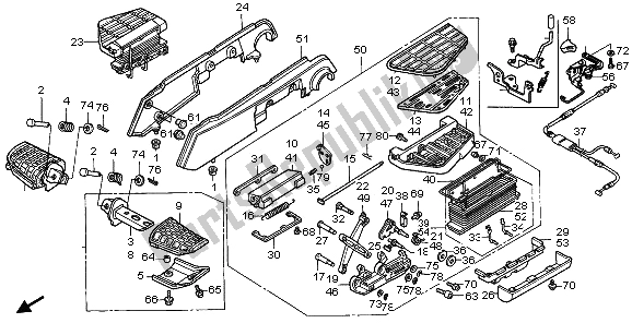 All parts for the Step of the Honda GL 1500 SE 1995