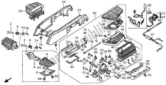 Alle onderdelen voor de Stap van de Honda GL 1500 SE 1995