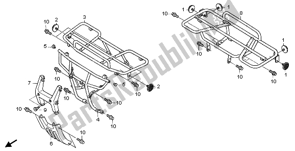 All parts for the Carrier of the Honda TRX 400 FA Fourtrax Rancher AT 2006