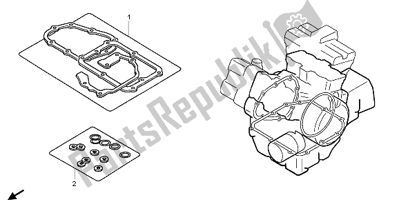 All parts for the Eop-2 Gasket Kit B of the Honda VFR 800A 2006