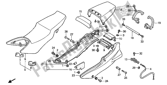 Tutte le parti per il Sedile E Cofano Posteriore del Honda VFR 750F 1992