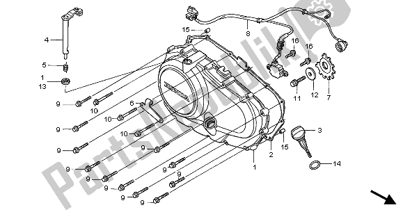 Todas las partes para Tapa Del Cárter Derecho de Honda CBF 500 2007