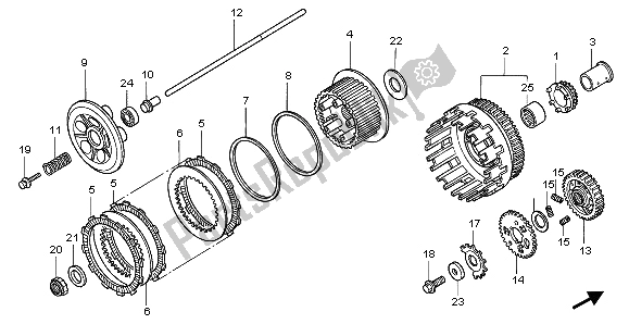 Todas las partes para Embrague de Honda VTR 1000F 2003