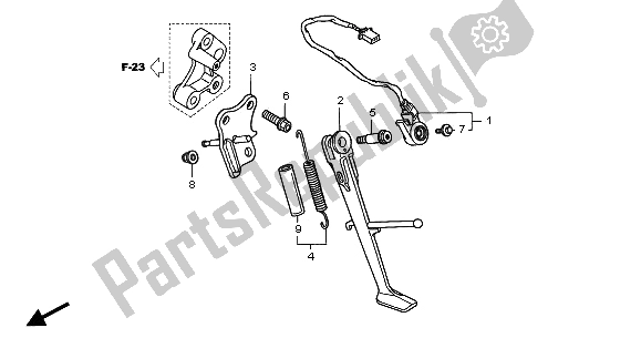 Tutte le parti per il In Piedi del Honda VTR 1000F 2001