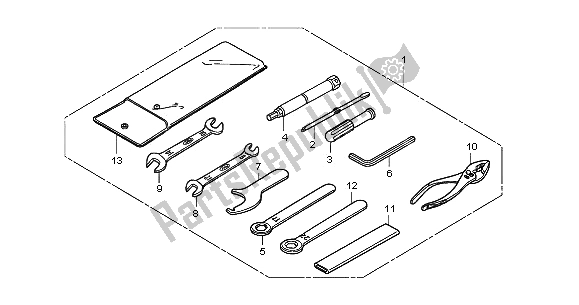 Todas las partes para Herramientas de Honda XL 125V 2001