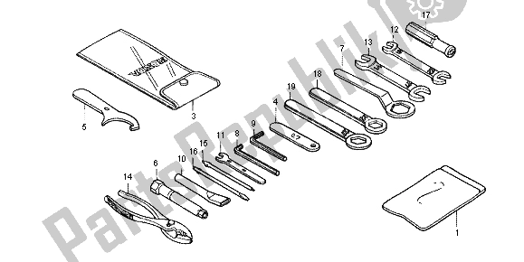 Tutte le parti per il Utensili del Honda CB 1300X4 1998