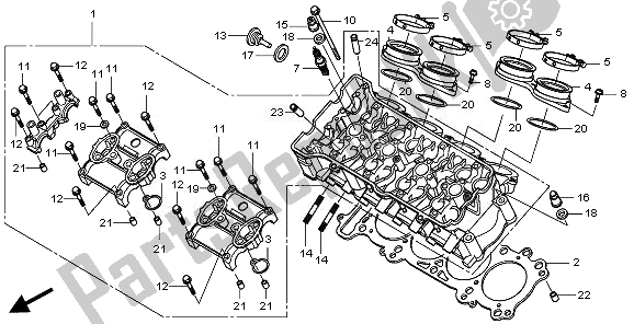 All parts for the Cylinder Head of the Honda CBR 1000 RA 2011