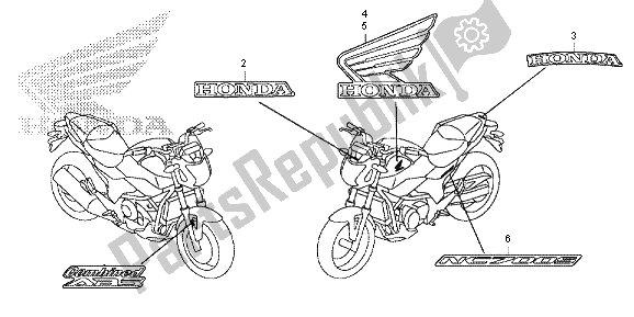 Wszystkie części do Znak Honda NC 700S 2013