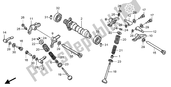 All parts for the Camshaft & Valve of the Honda TRX 400 EX 2007