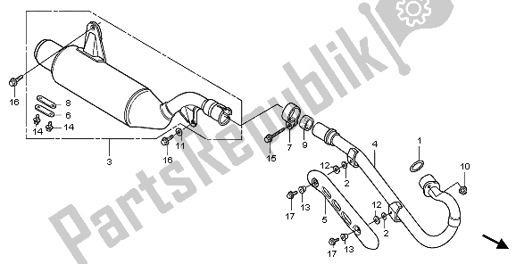 Todas las partes para Silenciador De Escape de Honda TRX 300 EX Sportrax 2003