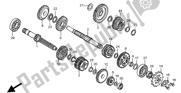 All parts for the Transmission of the Honda CR 85R SW 2003