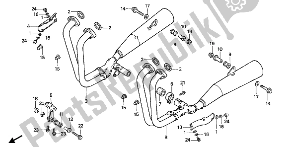 Toutes les pièces pour le Silencieux D'échappement du Honda CB 750 1992