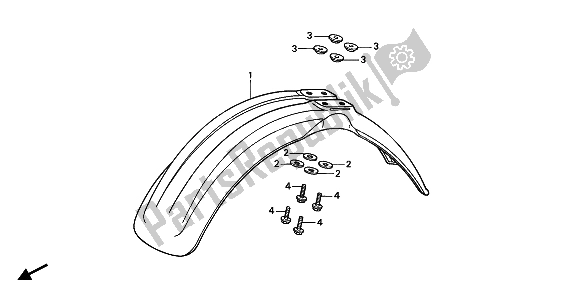 Todas las partes para Guardabarros Delantero de Honda CR 125R 1990