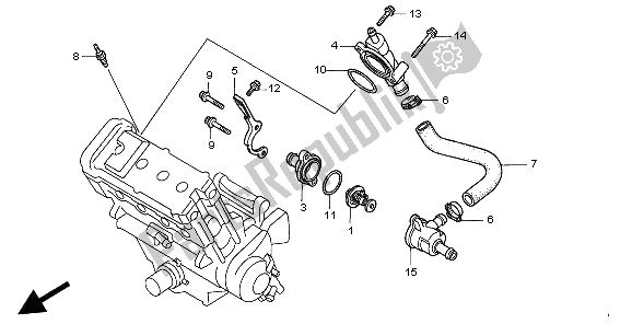 Todas as partes de Termostato do Honda CBR 900 RR 1998