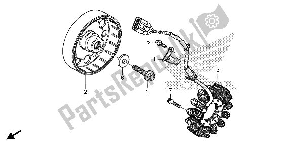 Toutes les pièces pour le Générateur du Honda CBR 600 RR 2013