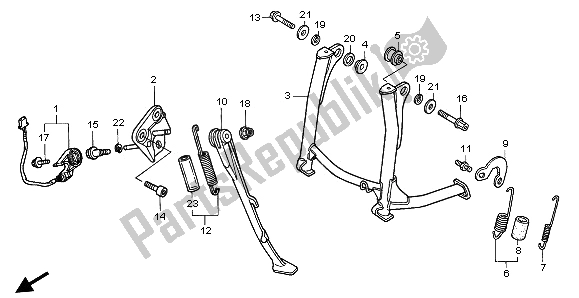 Todas as partes de Ficar do Honda VFR 800A 2002