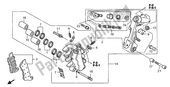 Tutte le parti per il L. Pinza Freno Anteriore del Honda VFR 800 2010