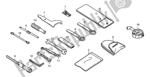 All parts for the Tools of the Honda CBF 1000 2008