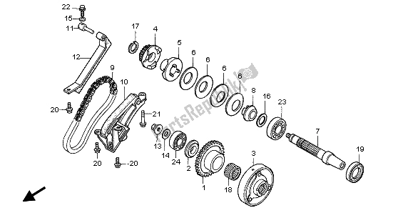 All parts for the Starting Clutch of the Honda CB 750F2 1997