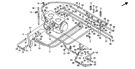 Tutte le parti per il Tubo (1) del Honda GL 1500 1989