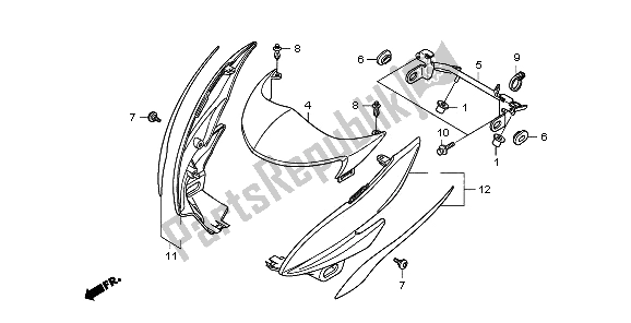 All parts for the Cowl of the Honda CB 600F3 Hornet 2009