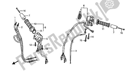 Todas las partes para Interruptor Y Cable de Honda ST 1100 1990