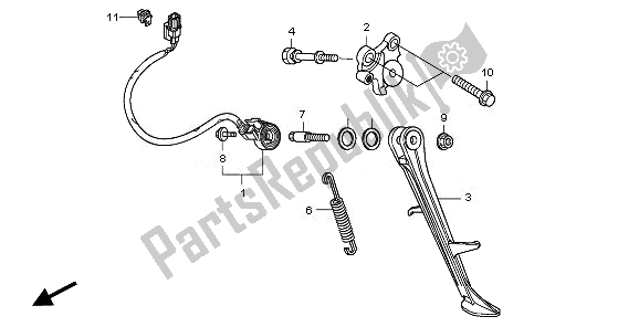 Todas as partes de Ficar do Honda CBR 1000 RA 2011