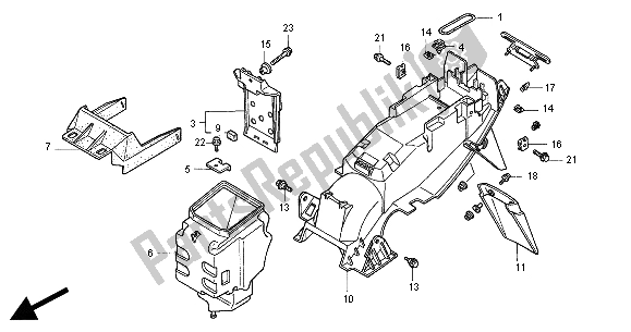All parts for the Rear Fender of the Honda CB 500S 2000