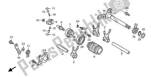 Tutte le parti per il Tamburo Del Cambio del Honda CRF 150R SW 2007