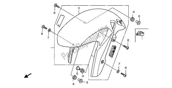 Todas las partes para Guardabarros Delantero de Honda CB 1000R 2011